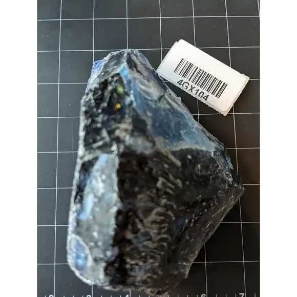 Cobalt Blue‎ Art Glass Cullet Glowing Translucent Manganese Slag #4GX104